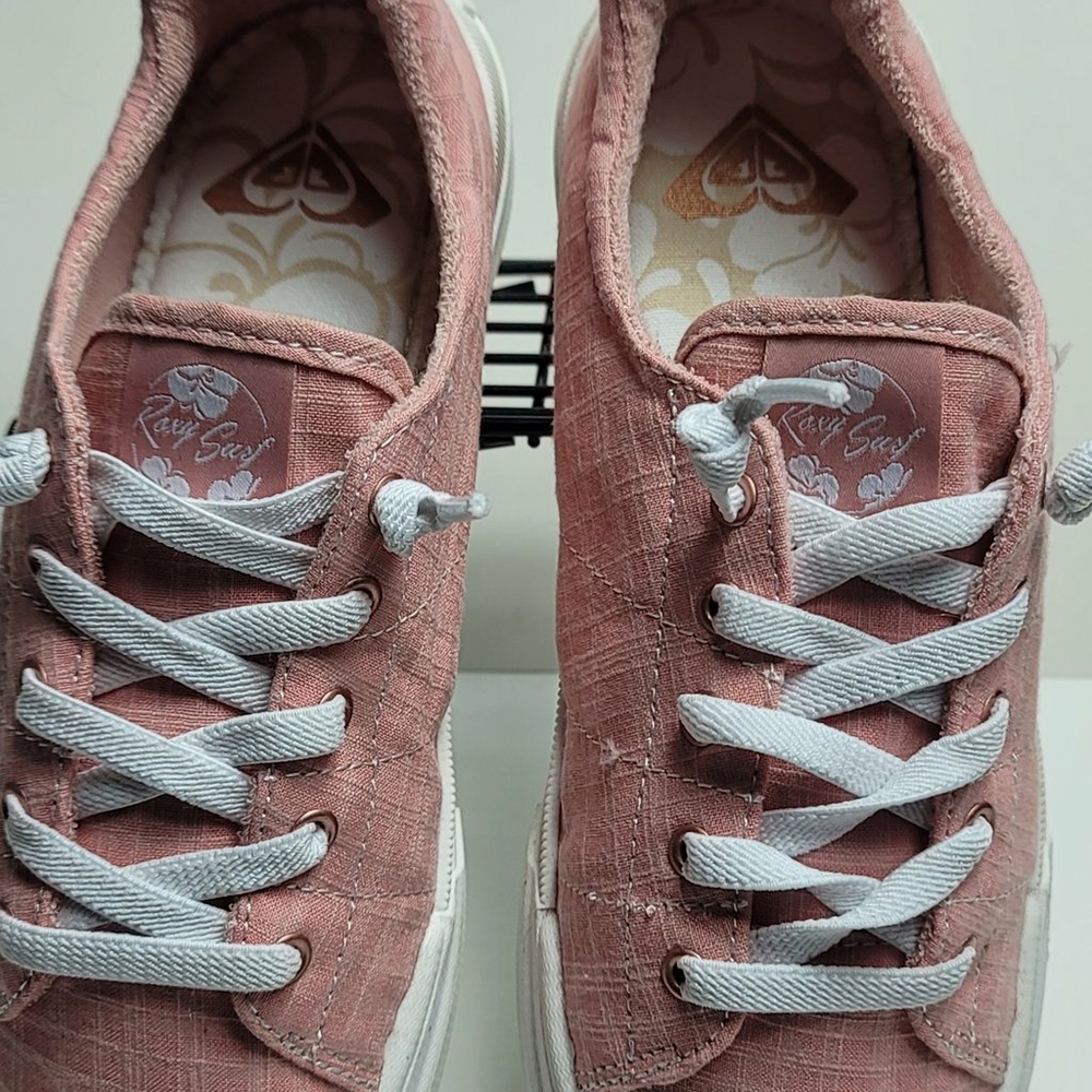 Roxy Woman's Fashion Sneakers Pink Sz 8.5 - Picture 5 of 7